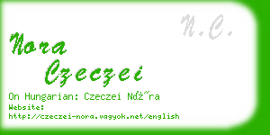 nora czeczei business card